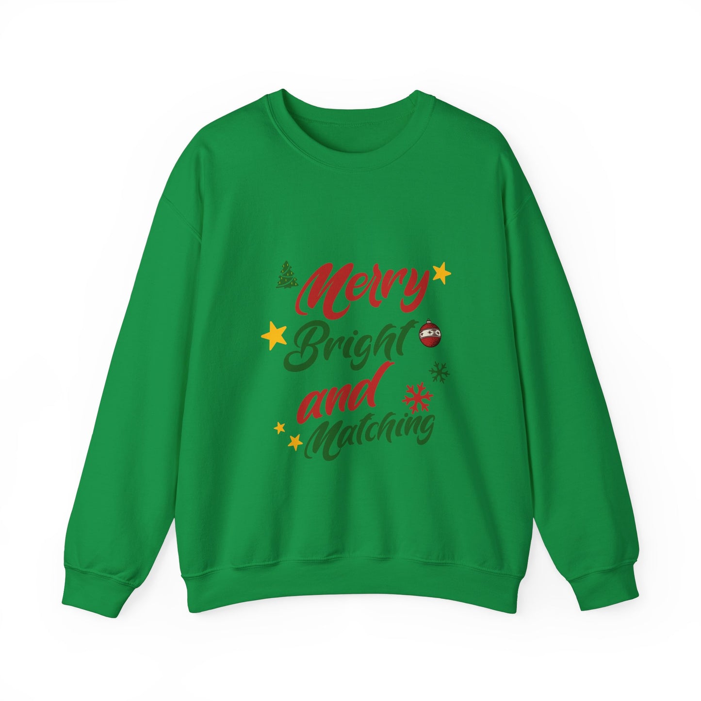 Christmas Family Matching Sweatshirt, Holiday Xmas Crewneck Jumper, Unisex Festive Pullover, Winter Cozy Top, Red Green White Apparel