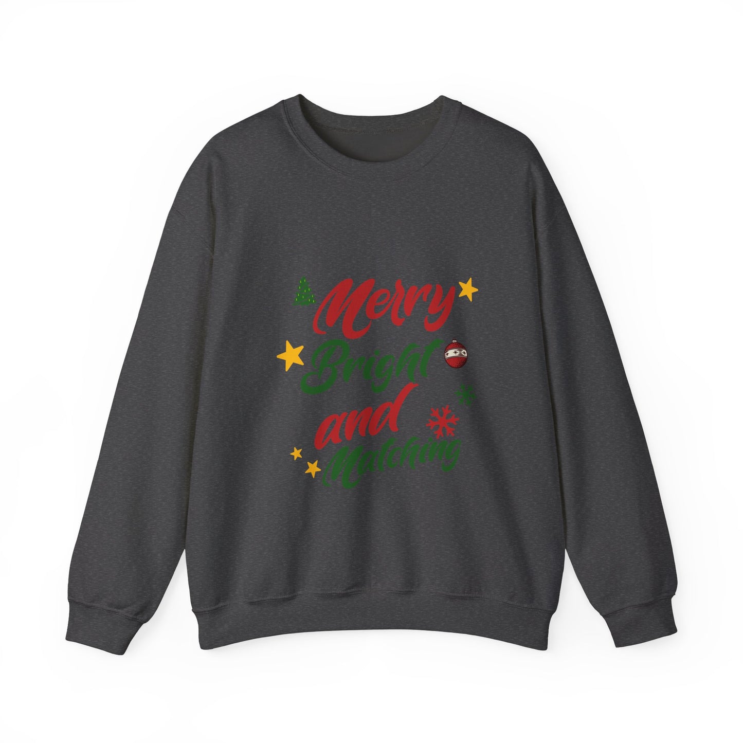 Christmas Family Matching Sweatshirt, Holiday Xmas Crewneck Jumper, Unisex Festive Pullover, Winter Cozy Top, Red Green White Apparel