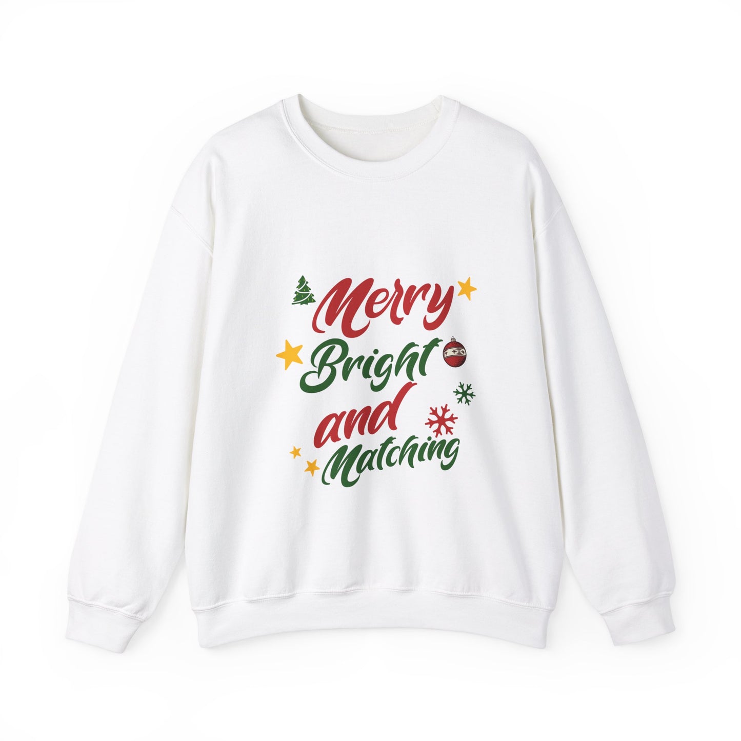 Christmas Family Matching Sweatshirt, Holiday Xmas Crewneck Jumper, Unisex Festive Pullover, Winter Cozy Top, Red Green White Apparel