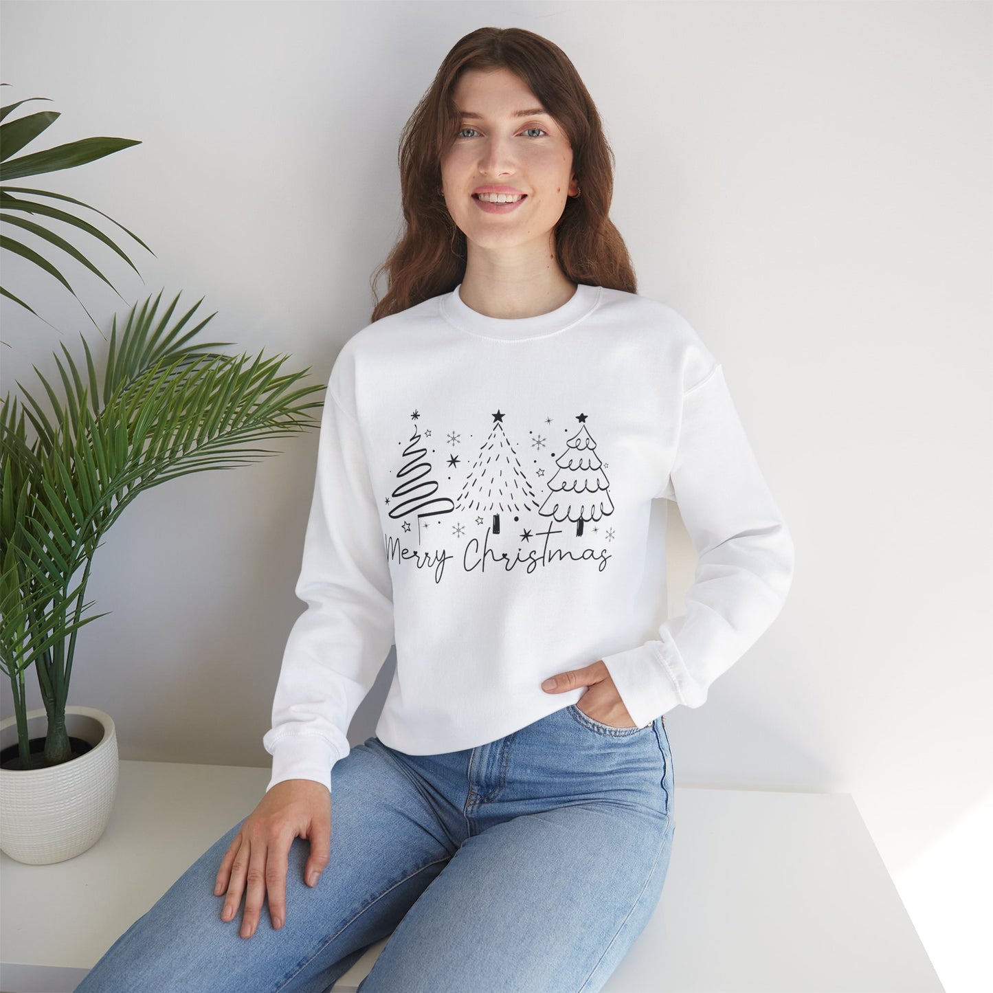 Minimalist Christmas Sweatshirt, Holiday Crewneck Jumper, Xmas Top, Festive Pullover, Winter Apparel